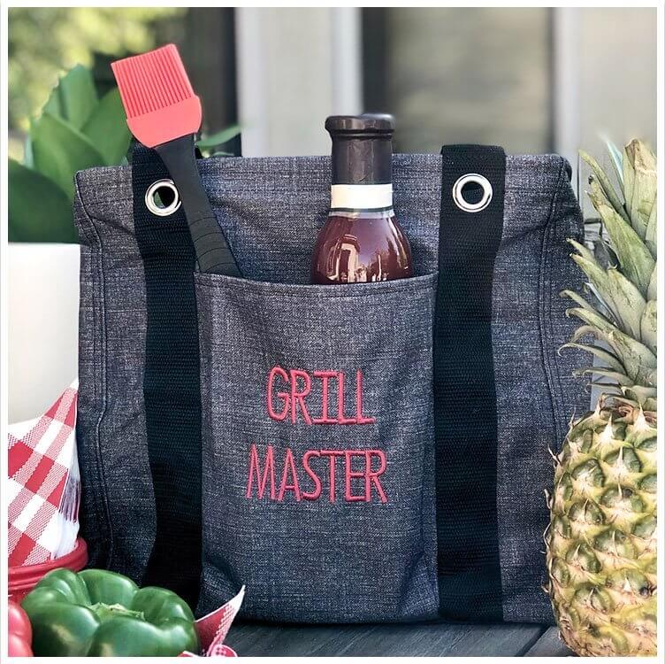 Small Utility Tote with Grill Master embroidered