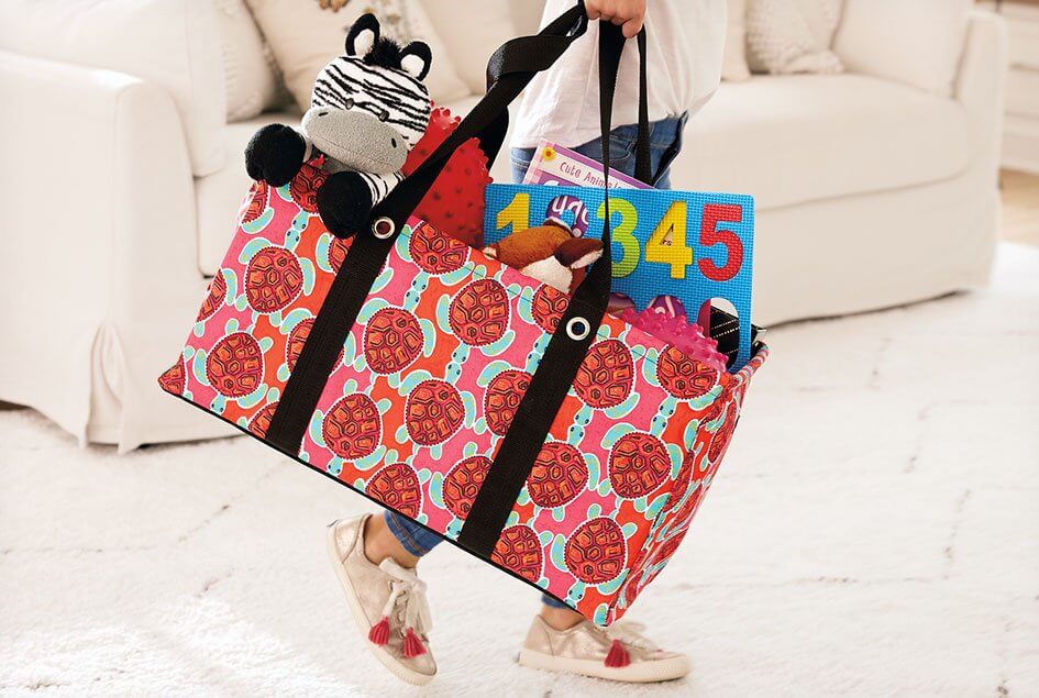 Large Utility Tote with children's toys